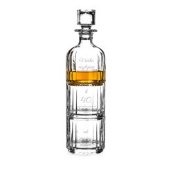 Combo darčekový set s gravírovaním - dva poháre a fľašana whisky/brandy/gin