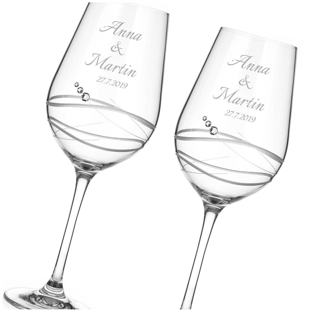 Venezia svatební sklenice na červené víno