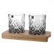 Chatsworth - gravírované poháre na drevenom podstavci - Great Vibes