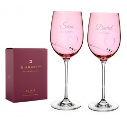 Pink Romance - ružové svadobné poháre na víno