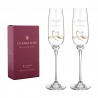 Srdce zo zlata - svadobné poháre na šampanské