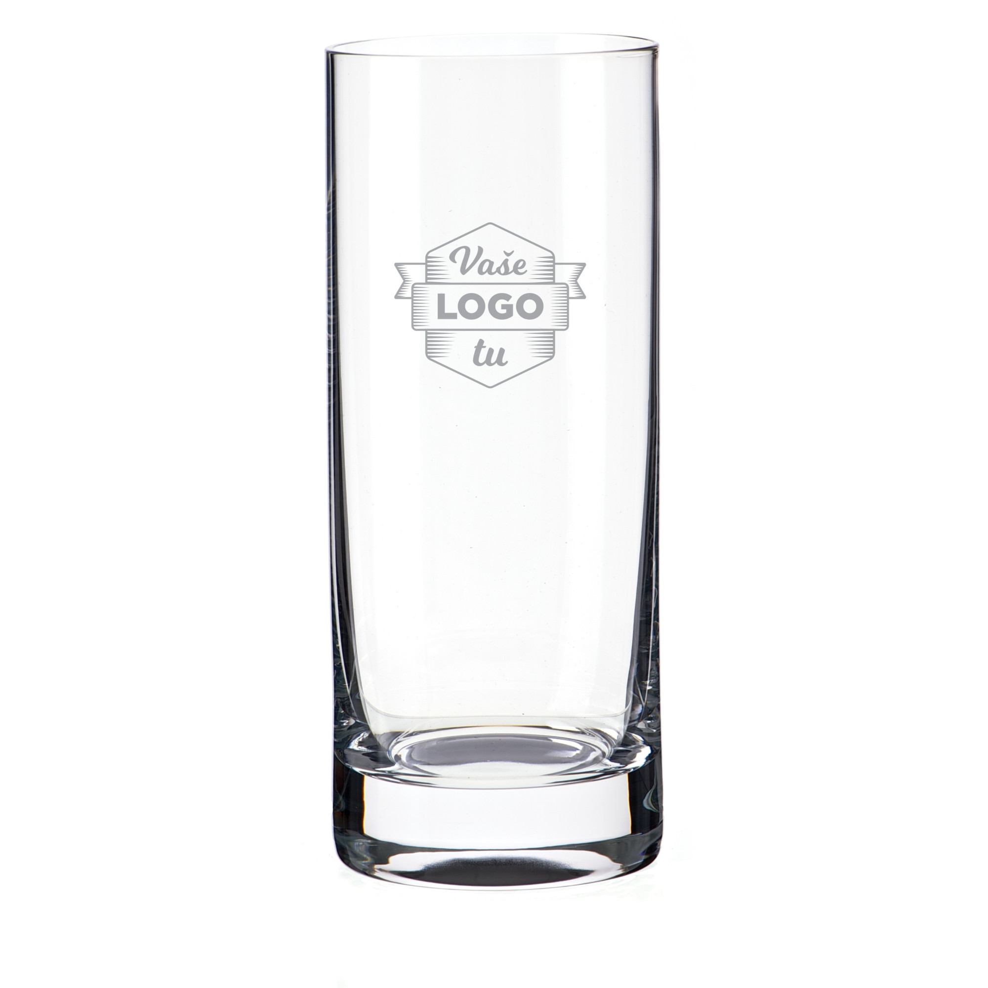 Vysoká sklenice s gravírovaným logem