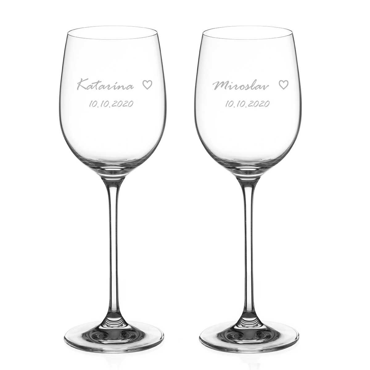 Simply Love sklenice na bílé a růžové víno