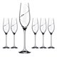 Silhouette poháre na šampanské a prosecco - 6 pohárov