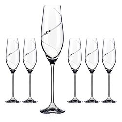 Silhouette poháre na šampanské a prosecco - 6 pohárov