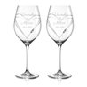 Hearts dva svadobné poháre na víno - vrátane gravírovania písmom Parisienne
