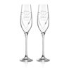 Dva Hearts svadobné poháre na šampanské - vrátane gravírovania písmom Parisienne