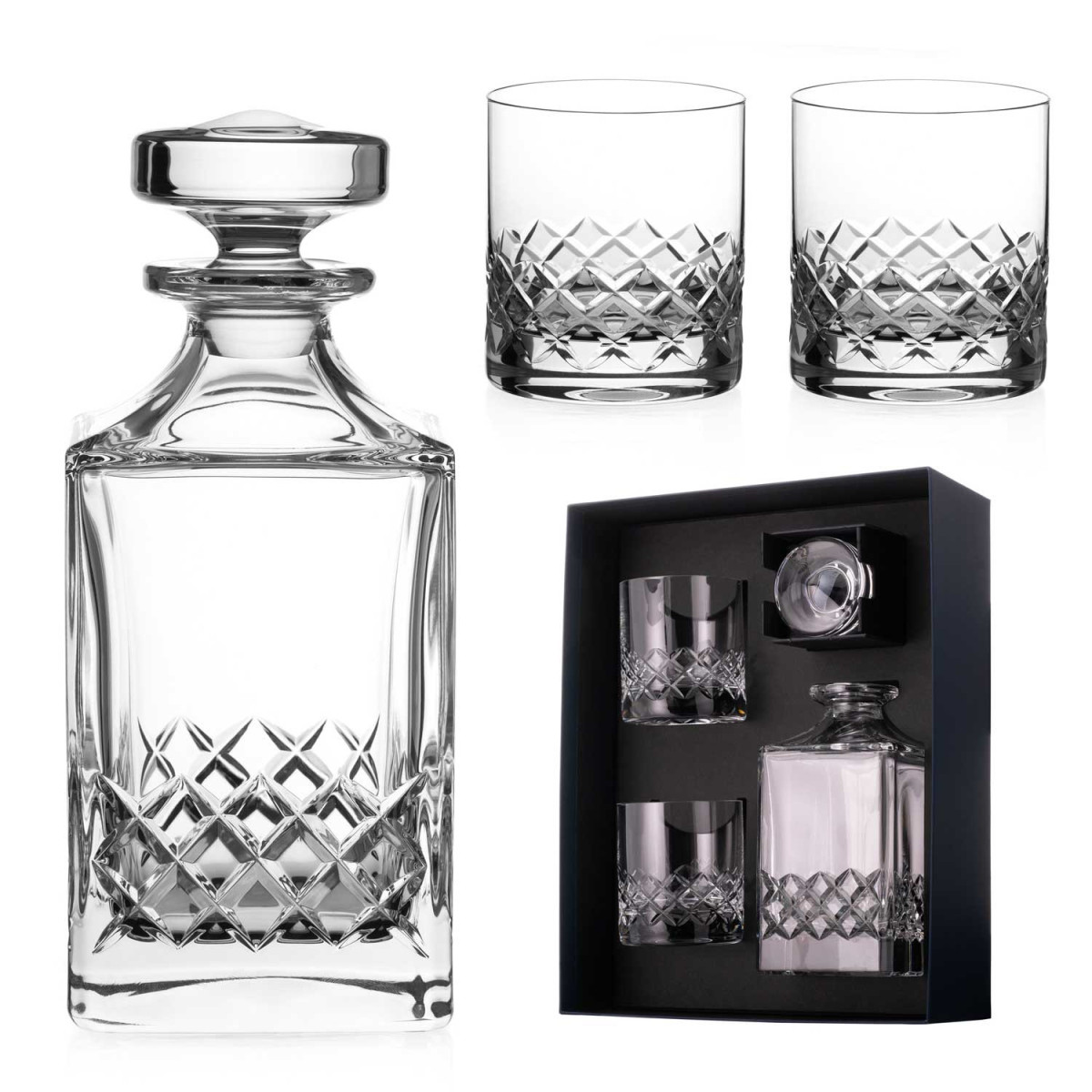 Grosvenor trojdielny whisky set