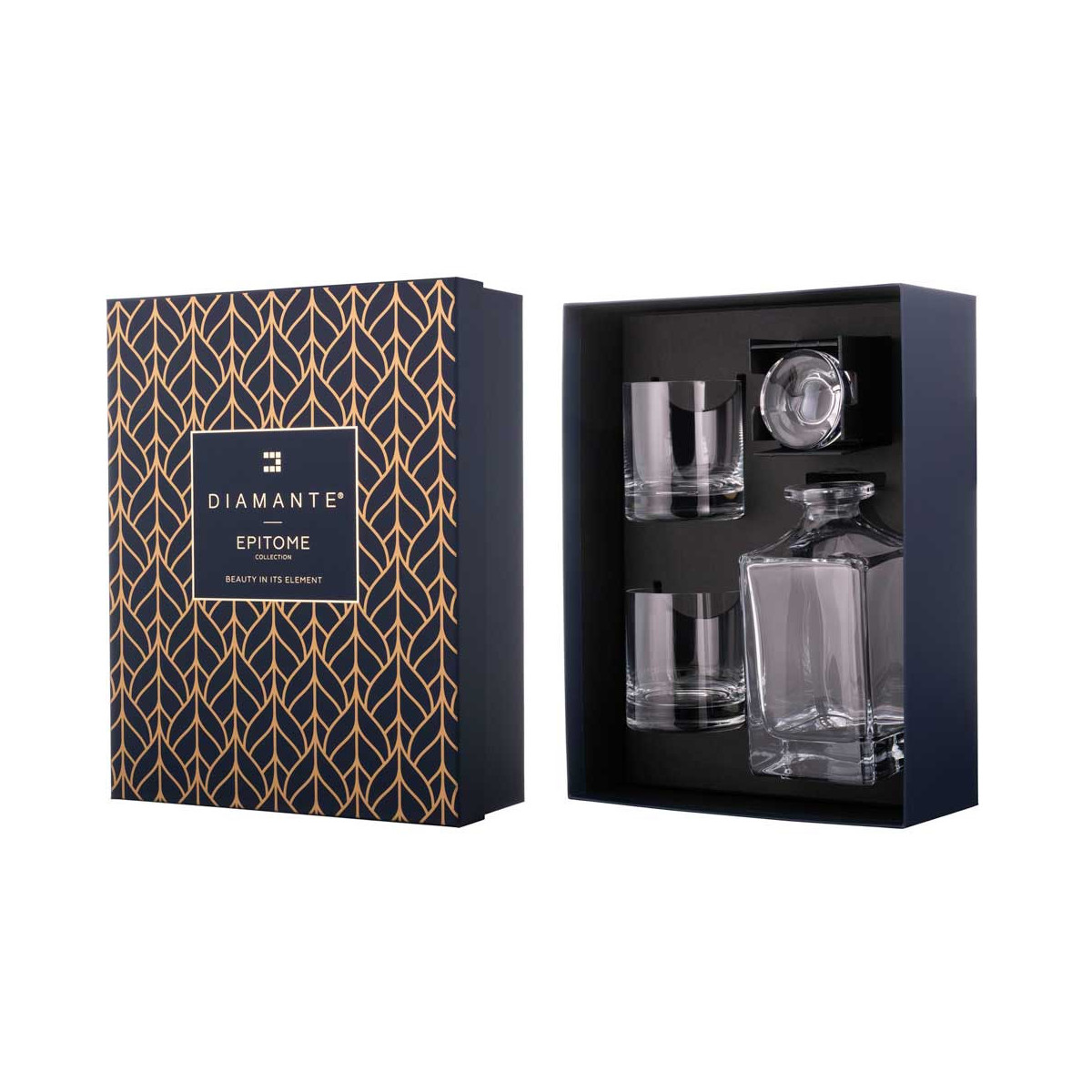 Hladký trojdielny whisky set