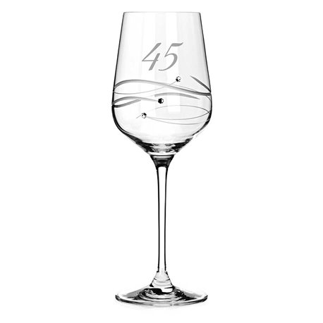Spiral pohár na víno k 45. výročiu (zafírová svadba)