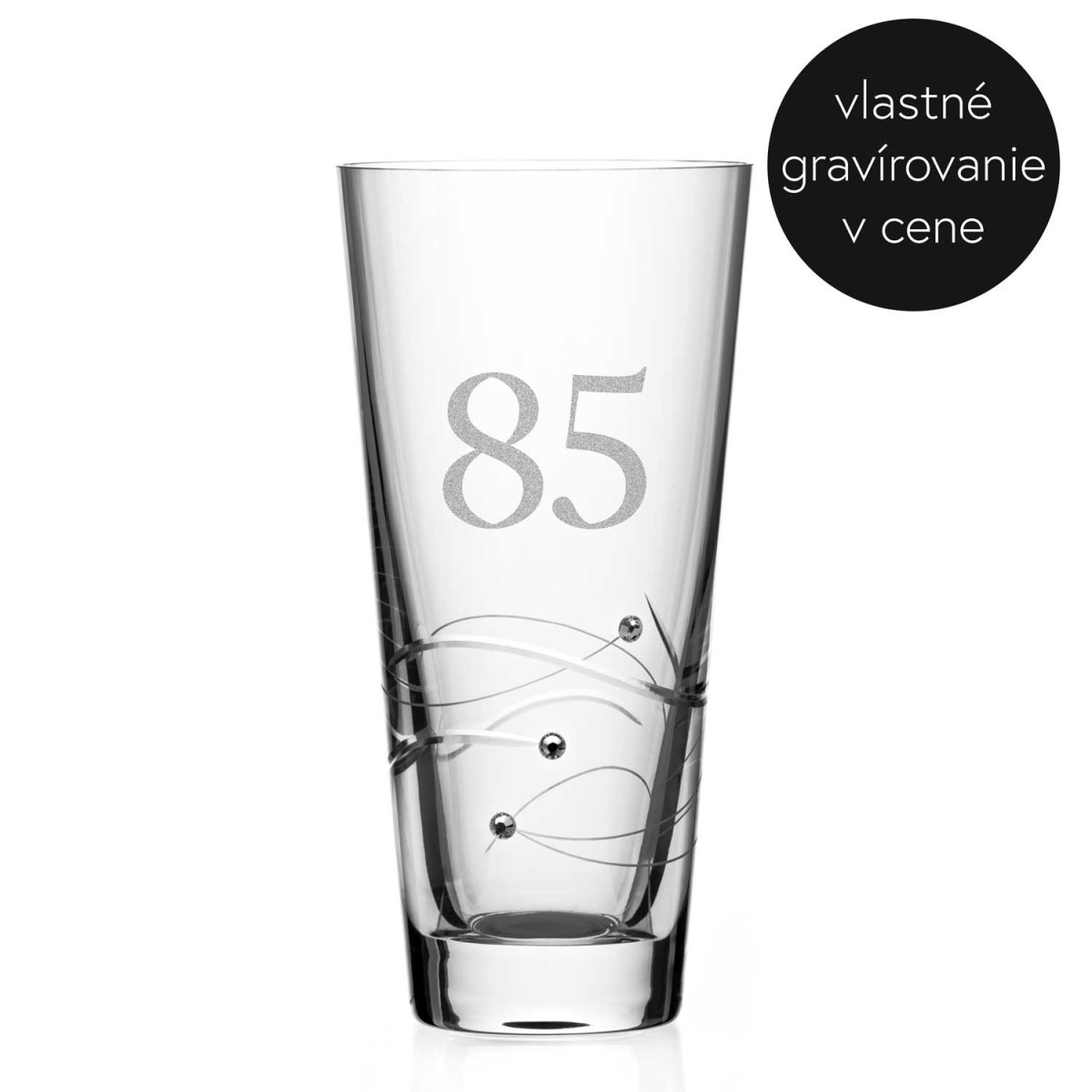 Gravírovaná váza Spiral - 20cm