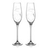 Engraved wedding glasses featuring a heart design