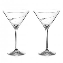 Silhouette dva Martini poháre