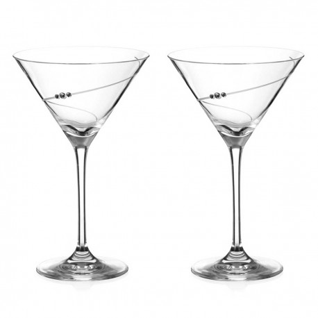Silhouette dva Martini poháre
