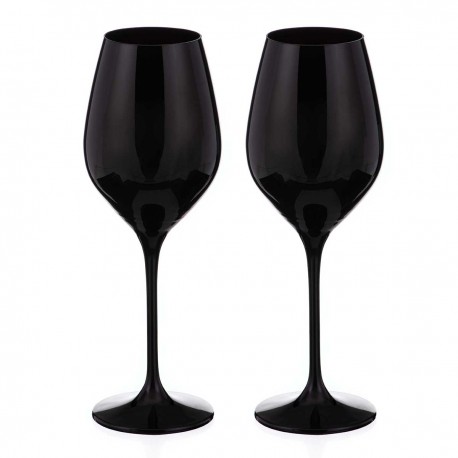 Ghost dva čierne vínové poháre