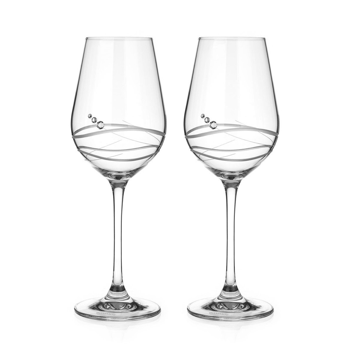 Brúsené poháre na biele a ružové víno