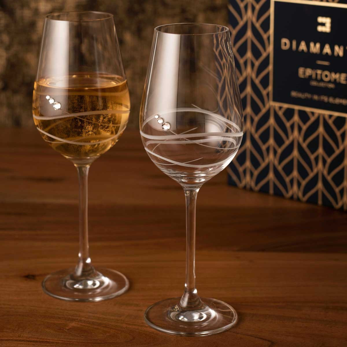 Brúsené poháre na biele a ružové víno