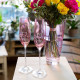 Pink Romance - ružová váza pre svadobnú kyticu s gravírovaním