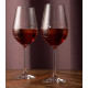 Cut red wine glasses with Swarovski