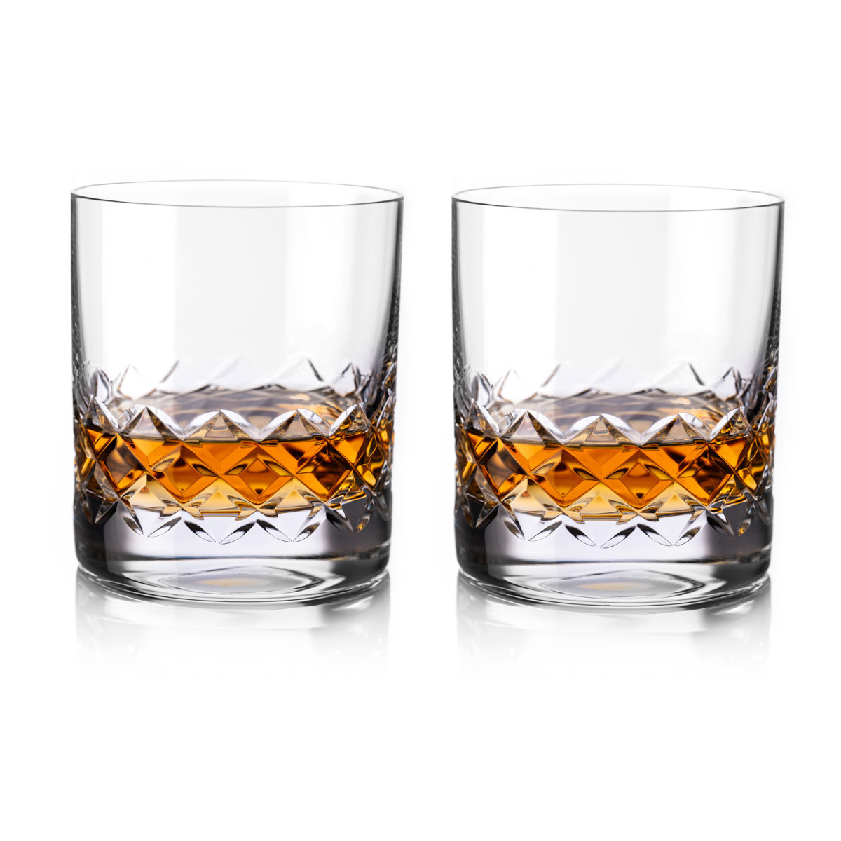 Brúsené krištáľové poháre na whisky