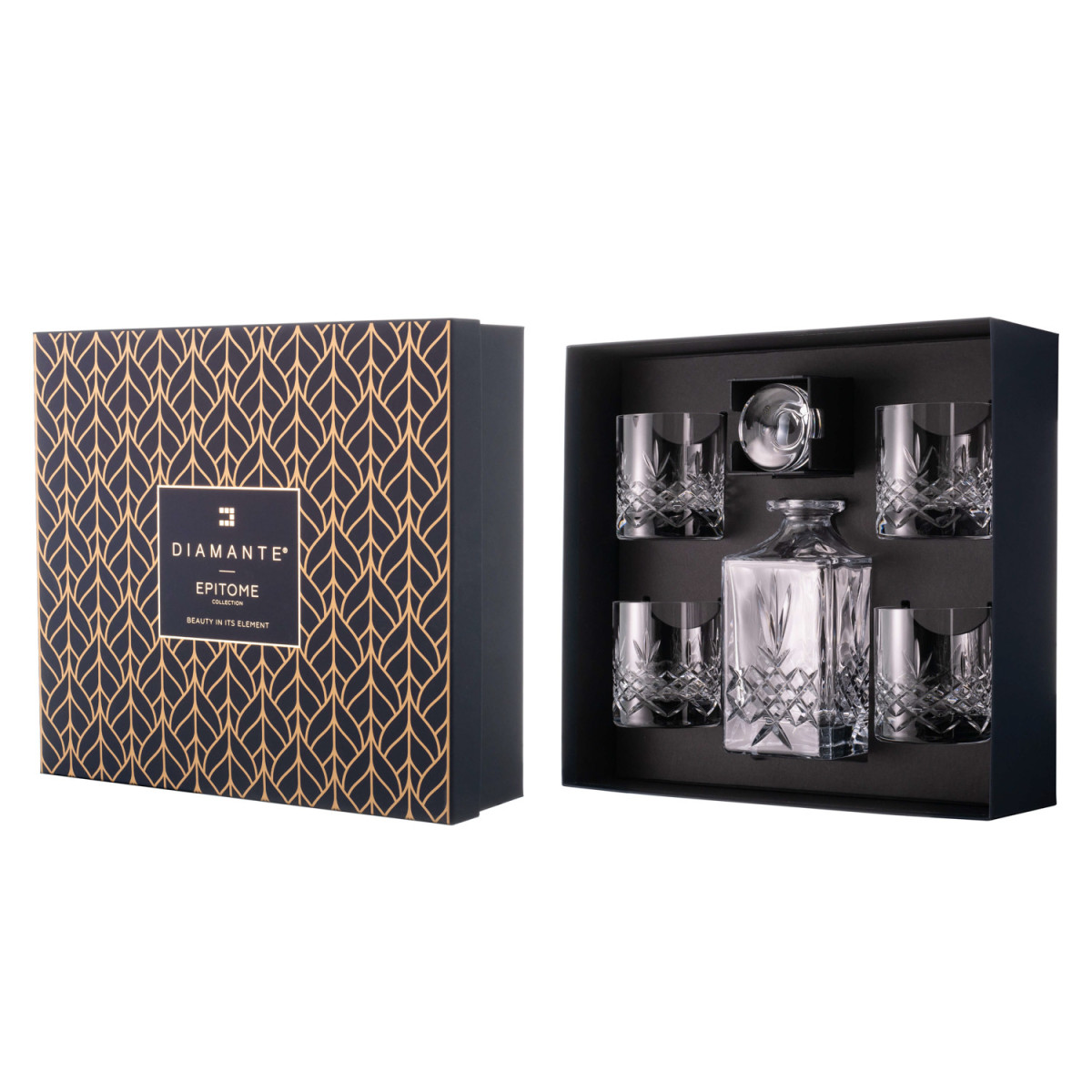 Buckingham päťdielny whisky set z krištáľového skla