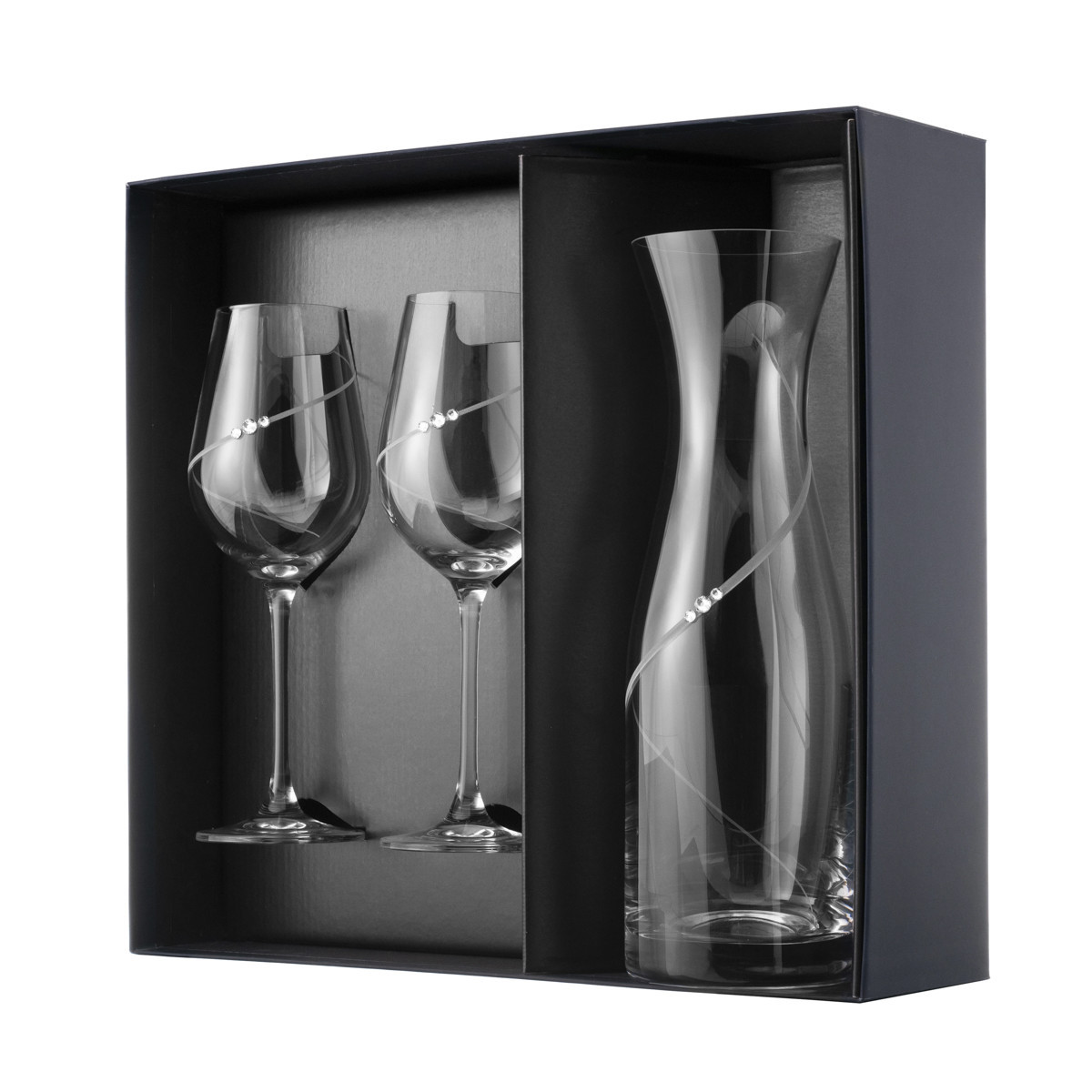 Silhouette set s vínovou karafou zdobené s pravými Swarovski® Elements
