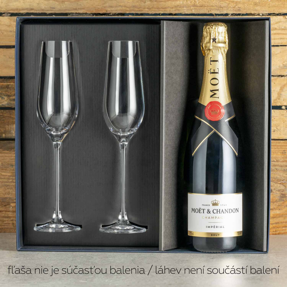 Auris šampaňský set - s místem pro láhev