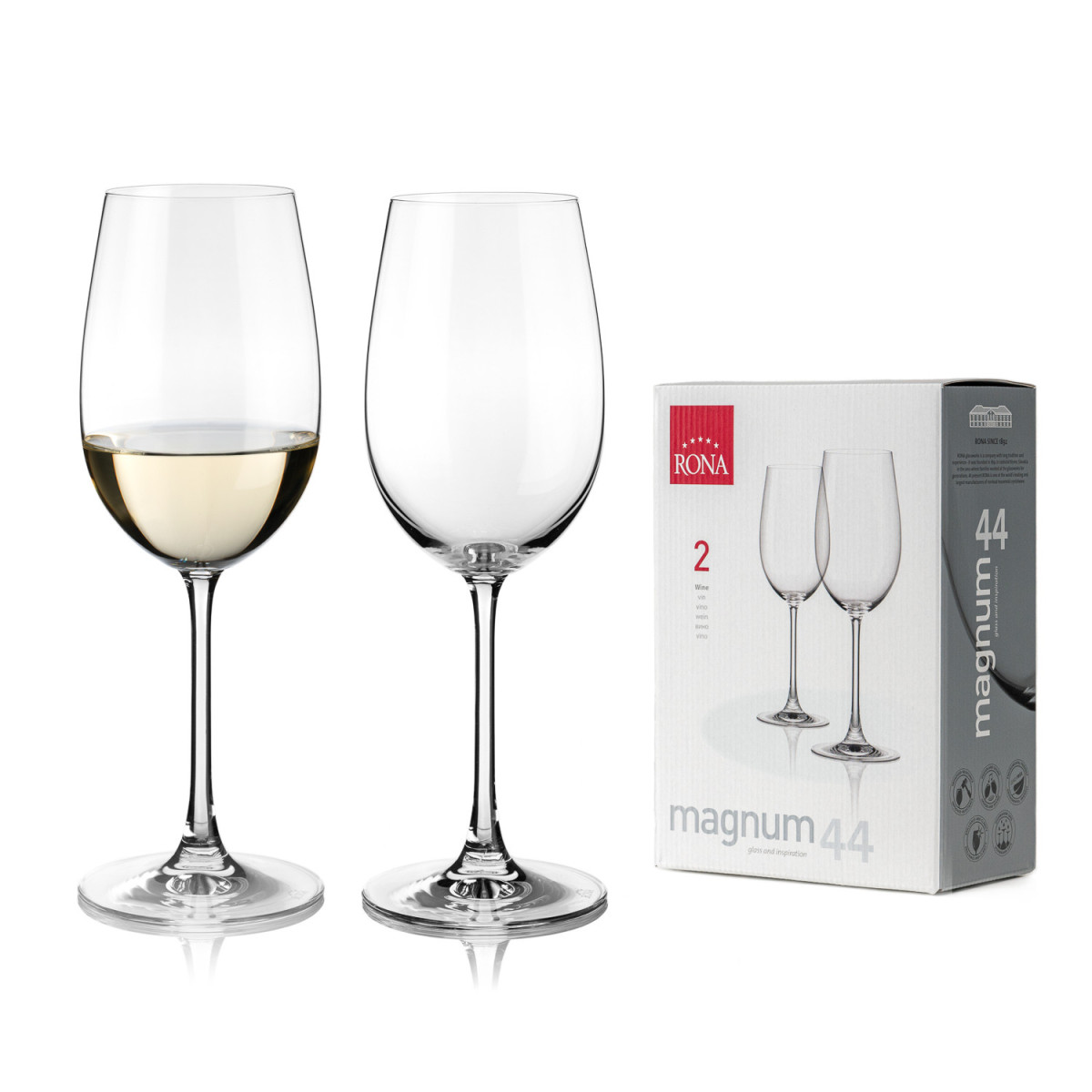 Sklenice na bíle víno 440ml vyrobené v EU