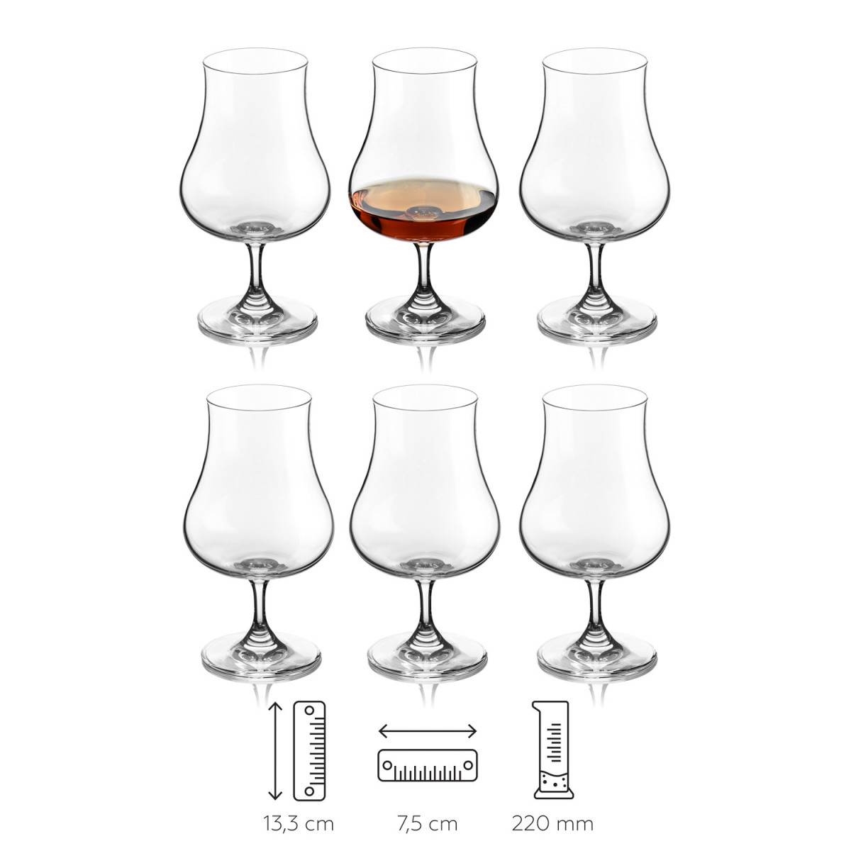 Poháre na rum a whisky v darčekovom balení po 2 a 4 kusy