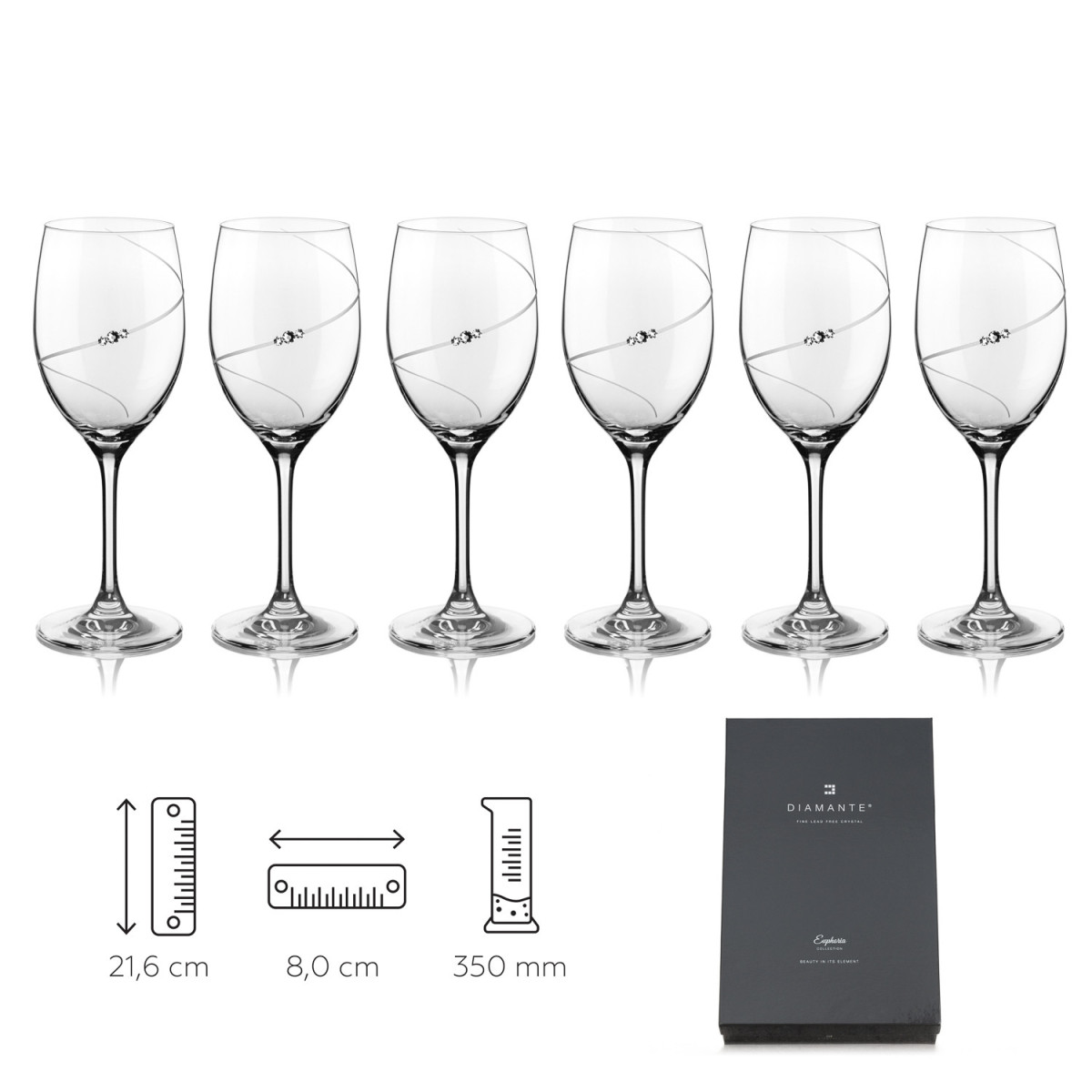 Poháre na víno so Swarovski kamienkami