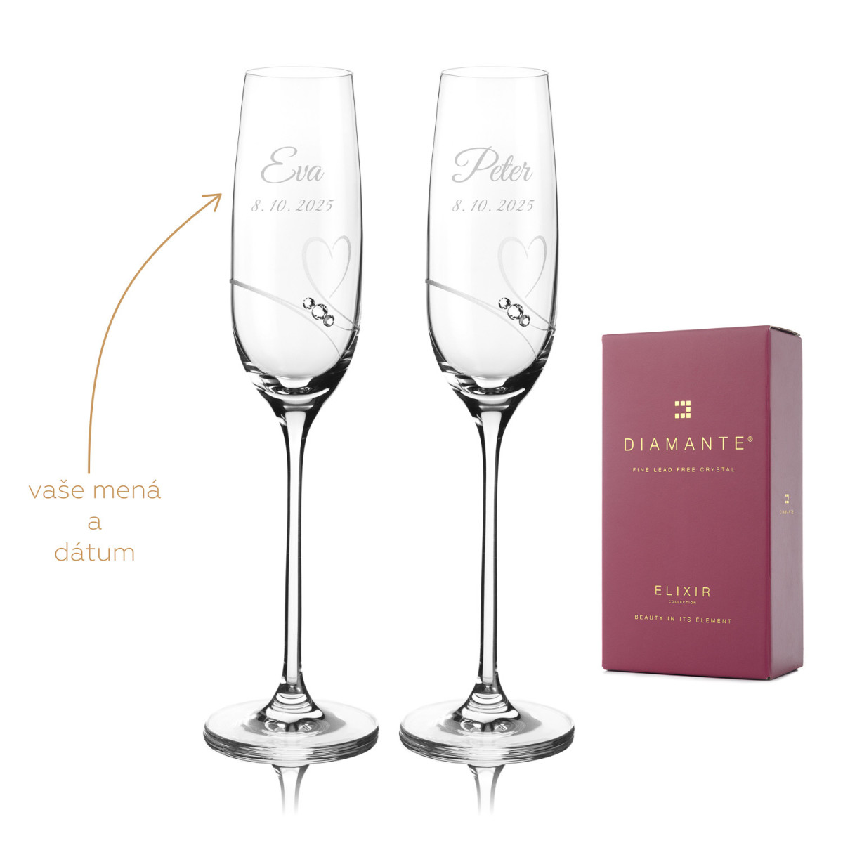 Svadobné poháre Romance