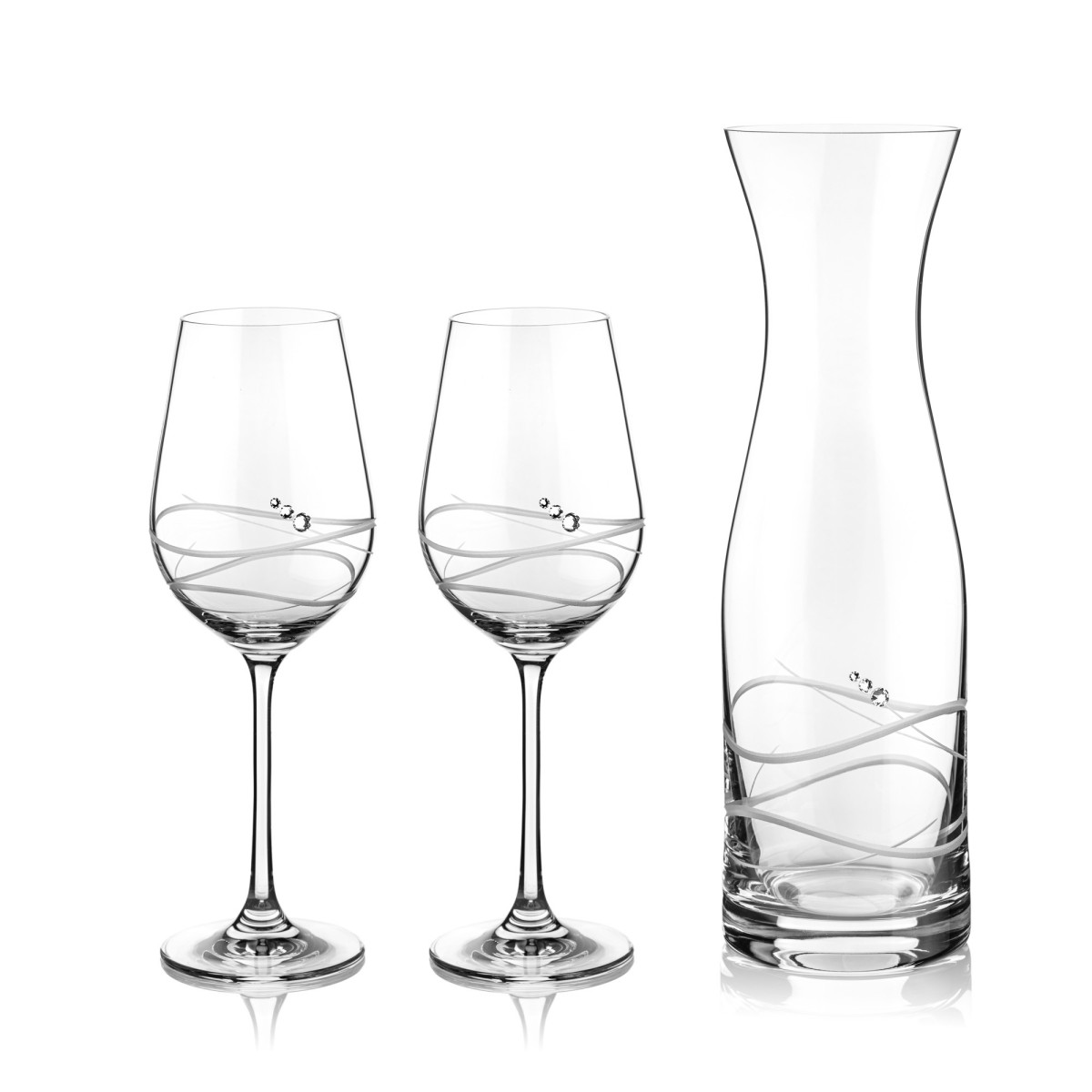 Venezia vínový set - sklenice na víno s karafou