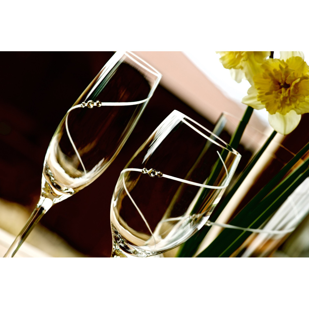 Poháre na šampanské a víno