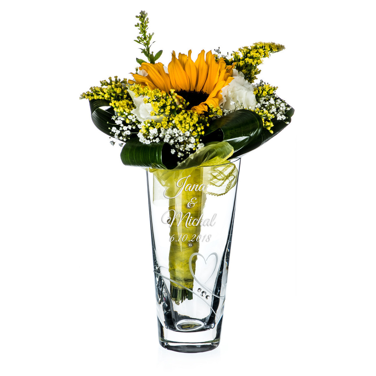 Romance 20cm váza pro svatební kytici