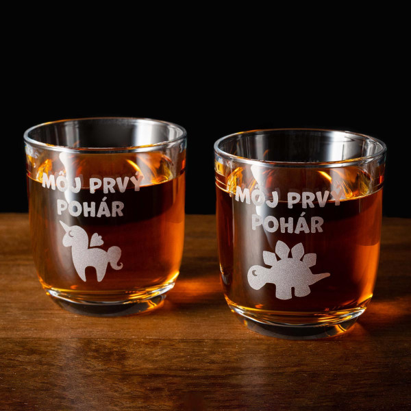Gravírované sklenice pro děti z pevnějšího skla